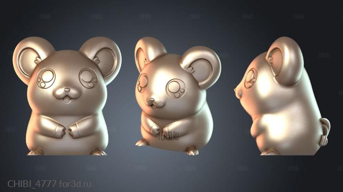 CHIBI_4777 stl model for CNC