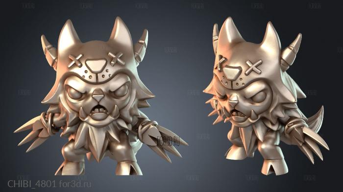 CHIBI_4801 stl model for CNC
