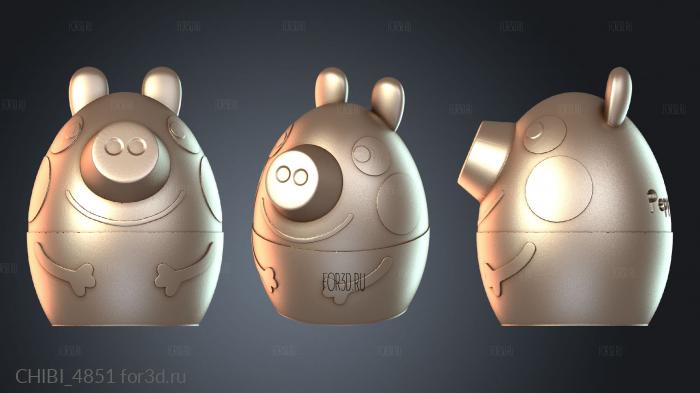 CHIBI_4851 stl model for CNC