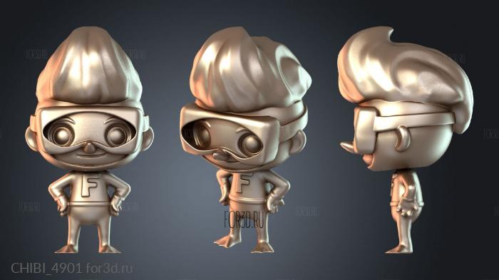 CHIBI_4901 stl model for CNC