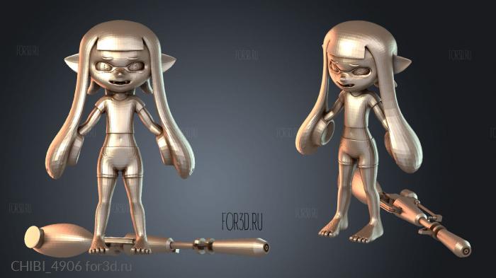CHIBI_4906 stl model for CNC