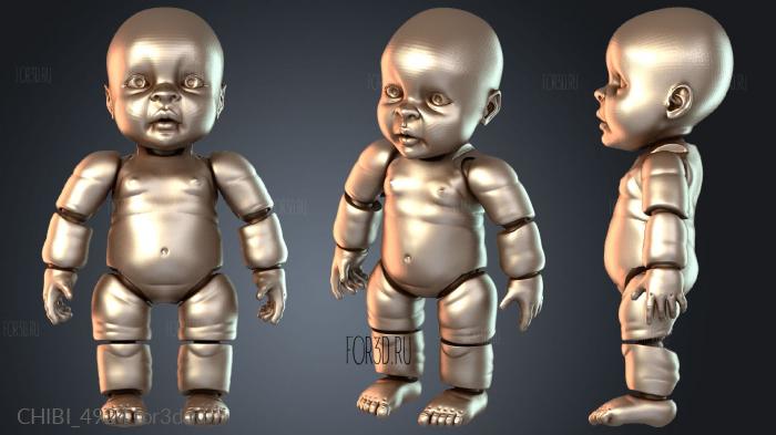 CHIBI_4924 stl model for CNC