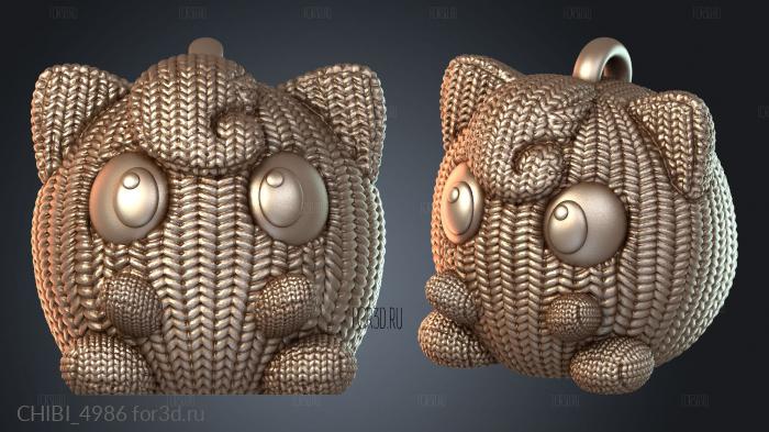 CHIBI_4986 stl model for CNC