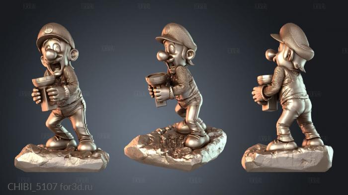 CHIBI_5107 stl model for CNC
