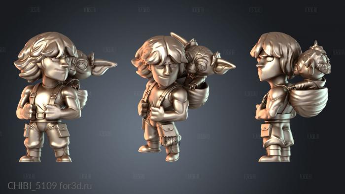 CHIBI_5109 stl model for CNC