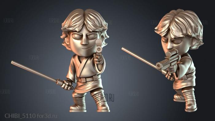 CHIBI_5110 stl model for CNC