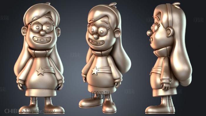CHIBI_5121 stl model for CNC