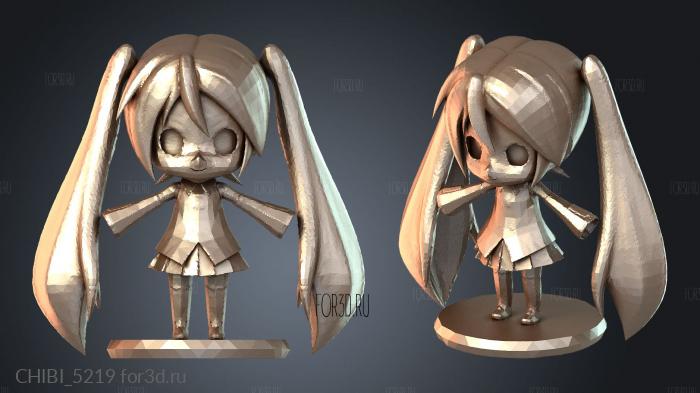 CHIBI_5219 stl model for CNC