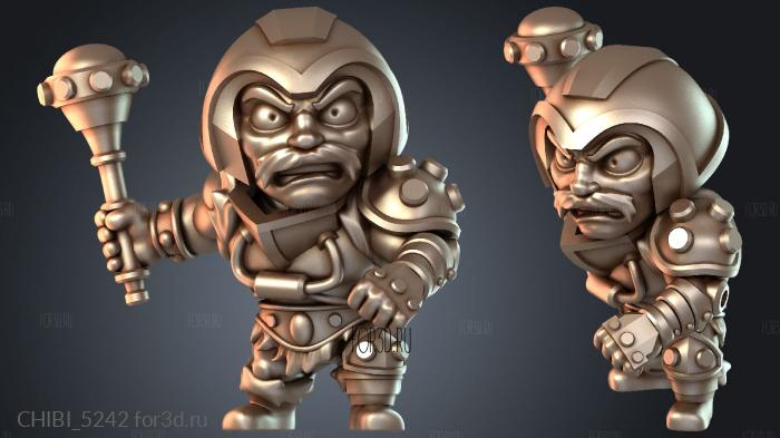 CHIBI_5242 stl model for CNC