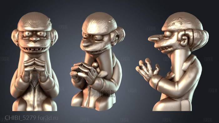 CHIBI_5279 stl model for CNC