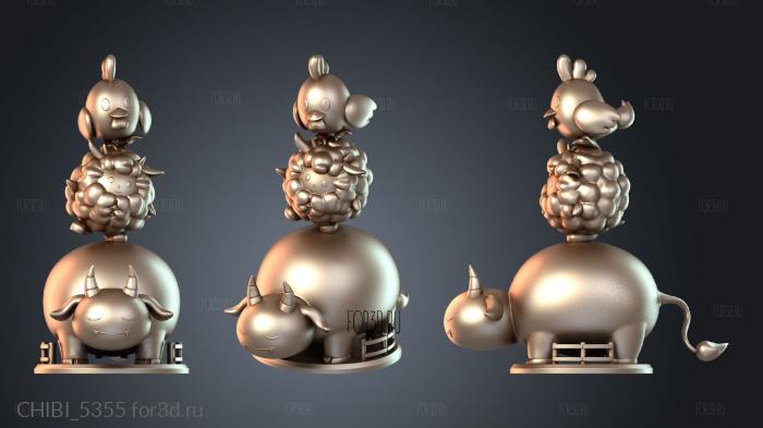CHIBI_5355 stl model for CNC