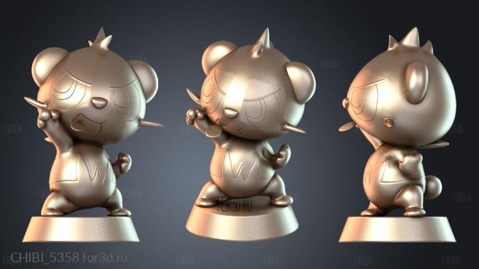 CHIBI_5358 stl model for CNC