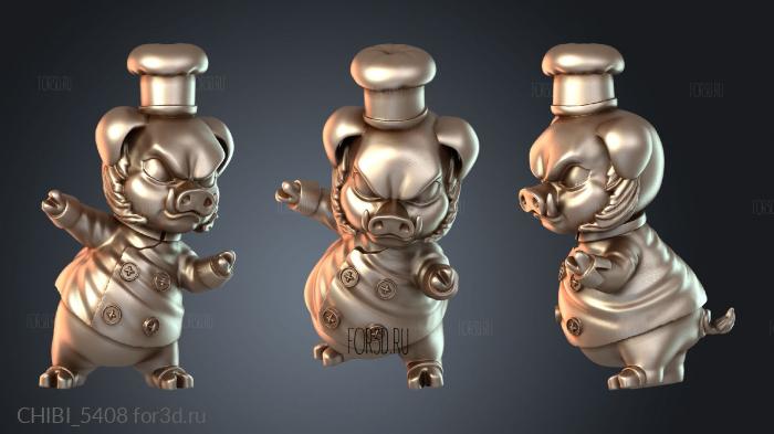 CHIBI_5408 stl model for CNC