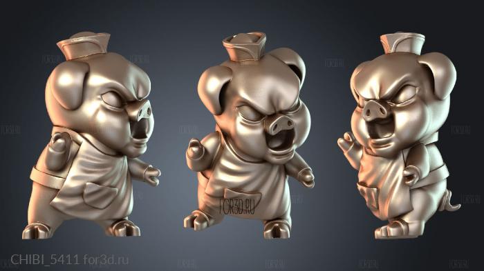 CHIBI_5411 stl model for CNC