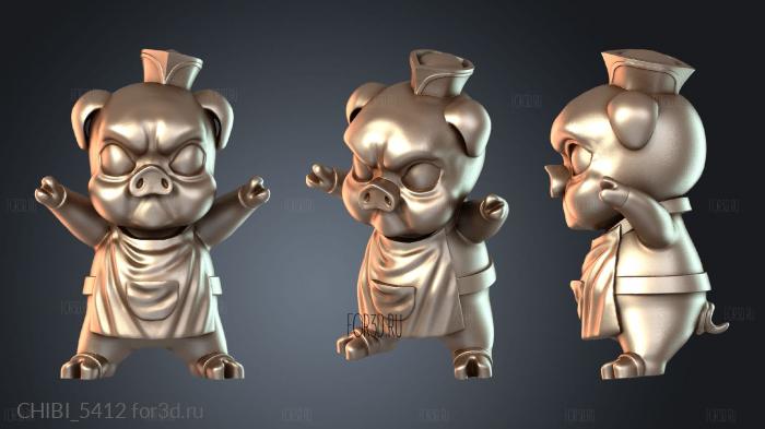 CHIBI_5412 stl model for CNC