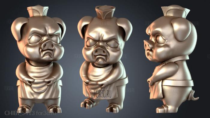CHIBI_5413 stl model for CNC