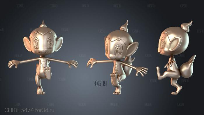 CHIBI_5474 stl model for CNC