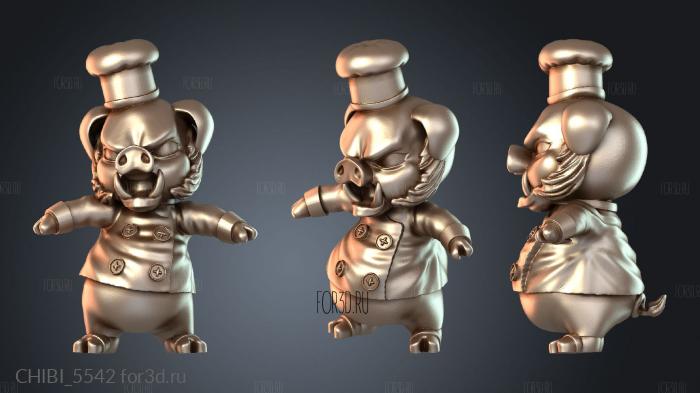 CHIBI_5542 stl model for CNC