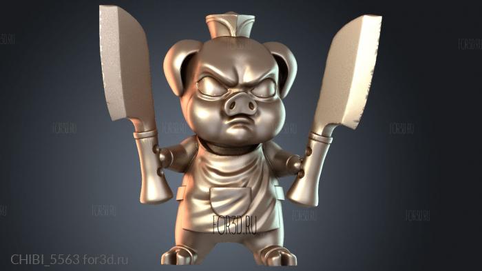 CHIBI_5563 stl model for CNC