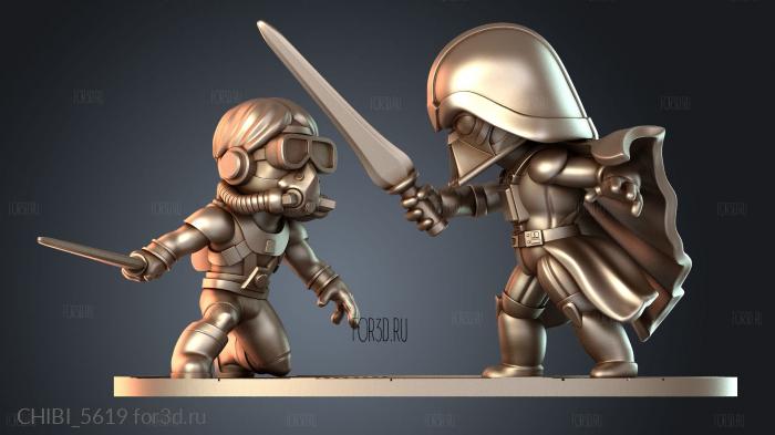 CHIBI_5619 stl model for CNC