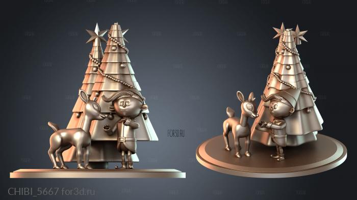 CHIBI_5667 stl model for CNC