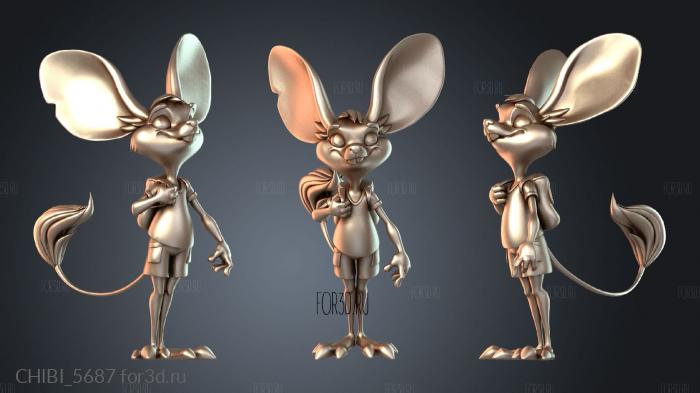 CHIBI_5687 stl model for CNC