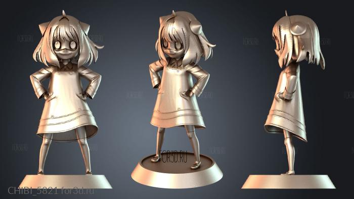 CHIBI_5821 stl model for CNC