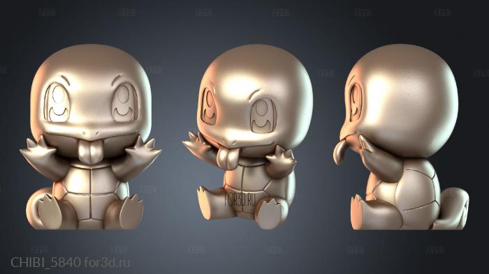 CHIBI_5840 stl model for CNC