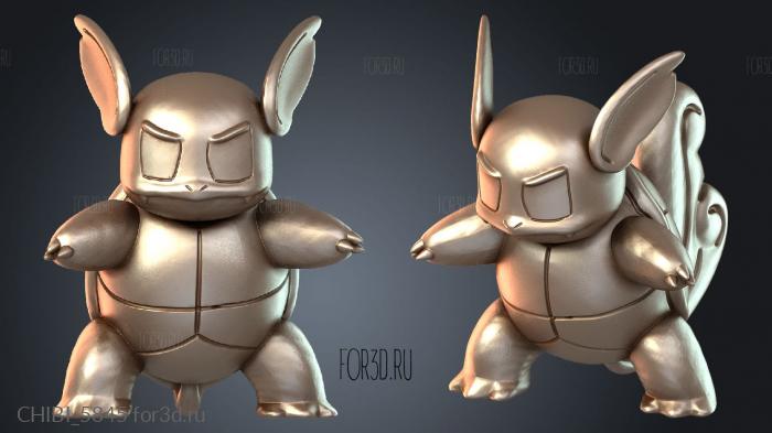 CHIBI_5845 stl model for CNC