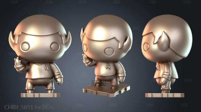 CHIBI_5851 stl model for CNC