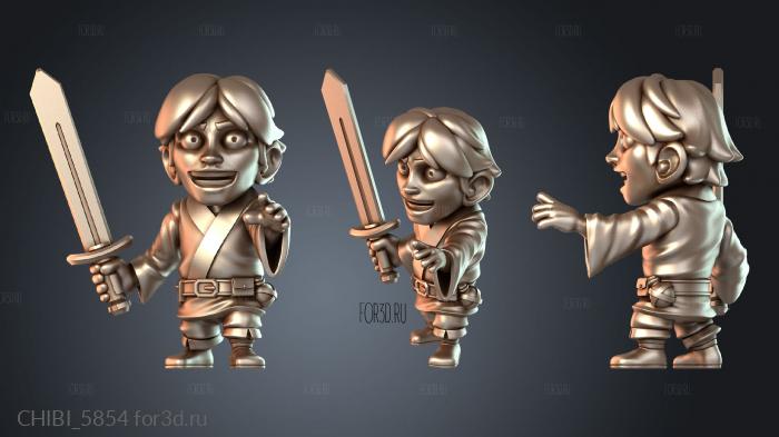CHIBI_5854 stl model for CNC