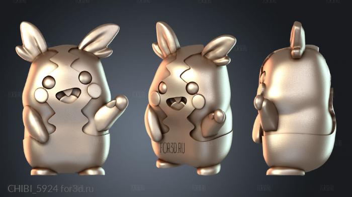 CHIBI_5924 stl model for CNC