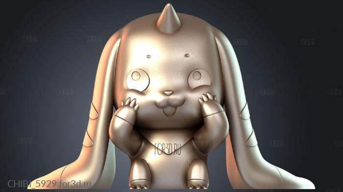 CHIBI_5929 stl model for CNC