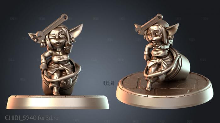 CHIBI_5940 stl model for CNC