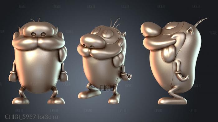CHIBI_5957 stl model for CNC