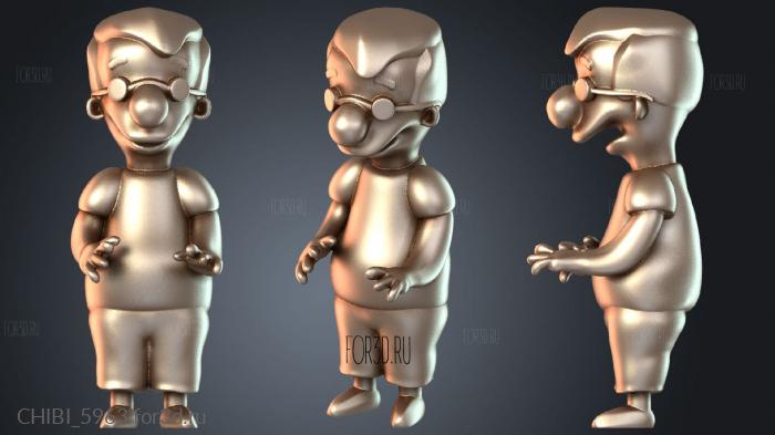 CHIBI_5963 stl model for CNC