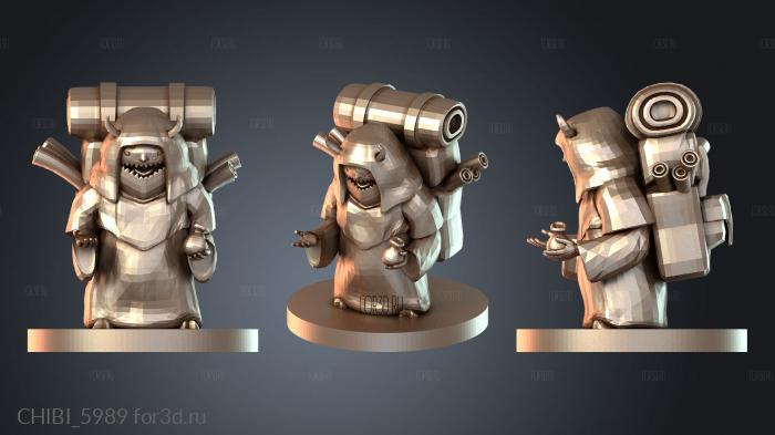 CHIBI_5989 stl model for CNC