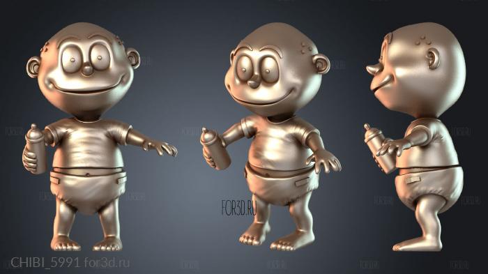 CHIBI_5991 stl model for CNC