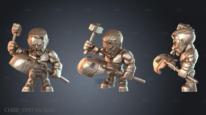 CHIBI_5992 stl model for CNC