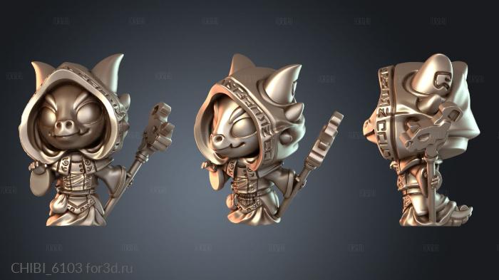 CHIBI_6103 stl model for CNC