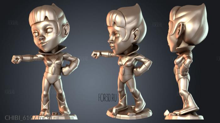 CHIBI_6107 stl model for CNC