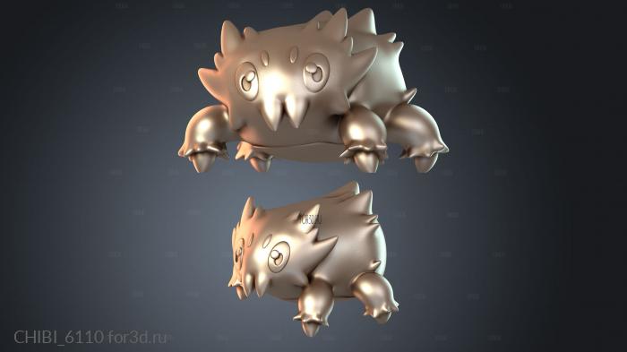 CHIBI_6110 stl model for CNC