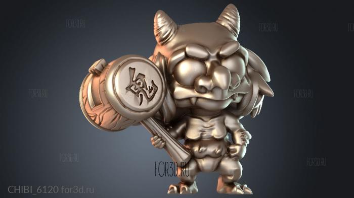CHIBI_6120 stl model for CNC