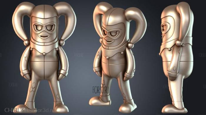CHIBI_6144 stl model for CNC