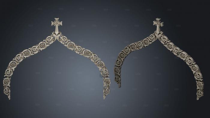 Carved onlay for arch 3d stl for CNC