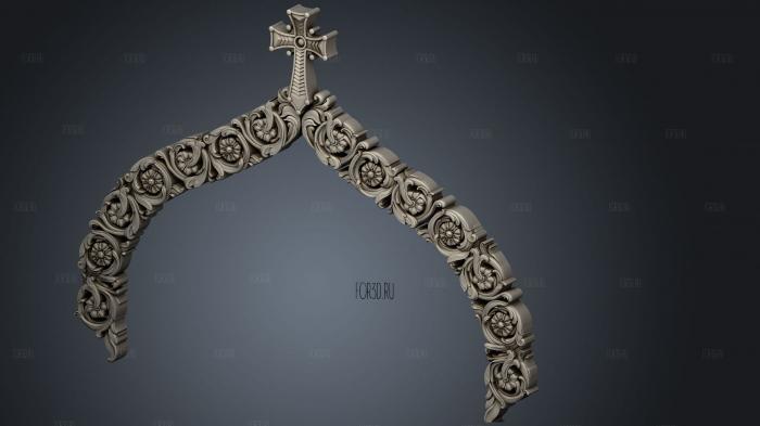 Резная накладка на арку 3d stl модель для ЧПУ