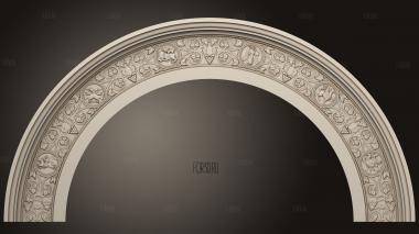 Византийская арка с комплектом декоров 3d stl модель для ЧПУ