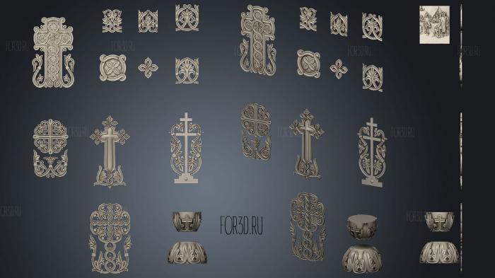 Decors for the iconostasis and kiot 3d stl for CNC