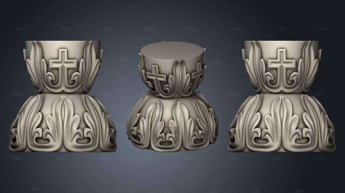Church decors - capital 3d stl for CNC