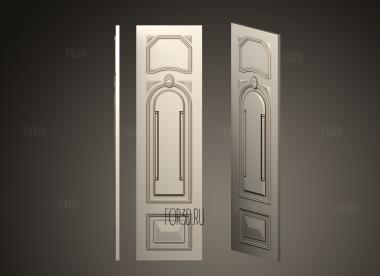 Дверь в классическом стиле с наличником версия3 3d stl модель для ЧПУ